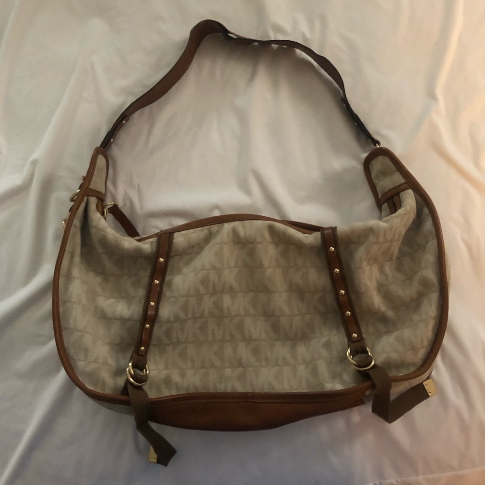 Vintage Michael Kors large canvas/leather bag